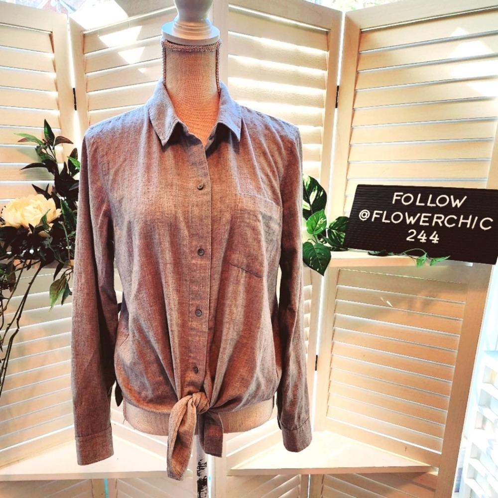 Madewell Gray Large Soft Button Down - image 2